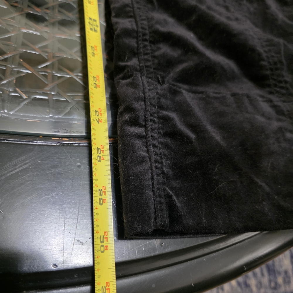 Pilcro and the Letterpress Black Velvet Flare Overalls Romper Jumper Pockets - Picture 10 of 11